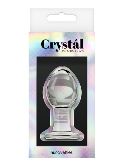 Прозрачная анальная пробка Crystal Medium - 7,6 см.