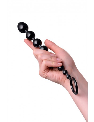 Черная анальная цепочка A-toys - 28,3 см.