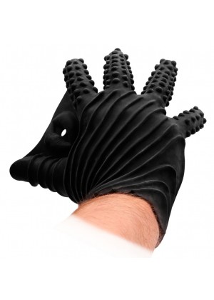 Черная стимулирующая перчатка-мастурбатор Masturbation Glove