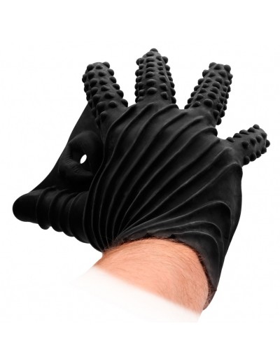 Черная стимулирующая перчатка-мастурбатор Masturbation Glove