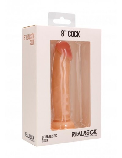Телесный фаллоимитатор Realistic Cock 8  - 20 см.