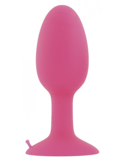 Розовая пробка POPO Pleasure со встроенным вовнутрь стальным шариком - 10,5 см.