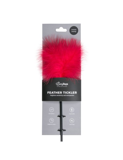 Стек-щекоталка Feather Tickler с красными перьями - 44 см.