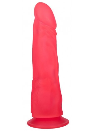Розовый фаллоимитатор на присоске - 18,8 см.