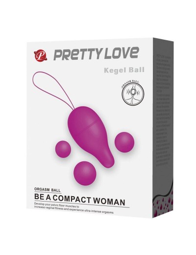 Лиловое вагинальное яйцо с утяжеляющими шариками Kegel Ball