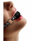 Черный кляп-шарик Breatheable Ball Gag Old School Tattoo Style