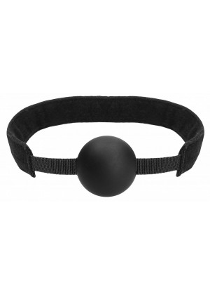 Черный кляп-шарик V V Adjustable Ball Gag на липучке