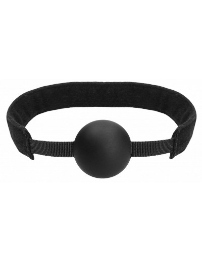 Черный кляп-шарик V V Adjustable Ball Gag на липучке