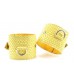 Кожаные наручники  Желтый питон