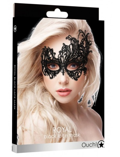 Черная кружевная маска ручной работы Royal Black Lace Mask