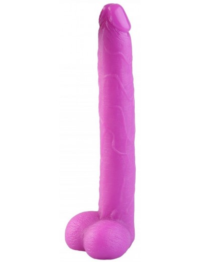 Розовый реалистичный фаллоимитатор - 39,5 см.