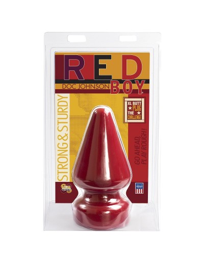 Огромная анальная пробка Red Boy The Challenge Butt Plug - 23 см.