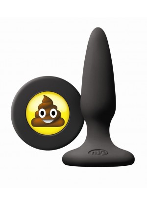 Черная силиконовая пробка Emoji SHT - 8,6 см. 