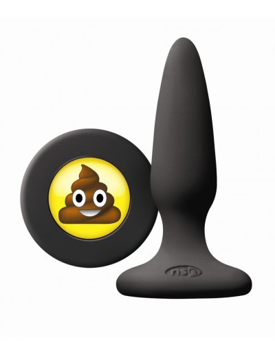 Черная силиконовая пробка Emoji SHT - 8,6 см.