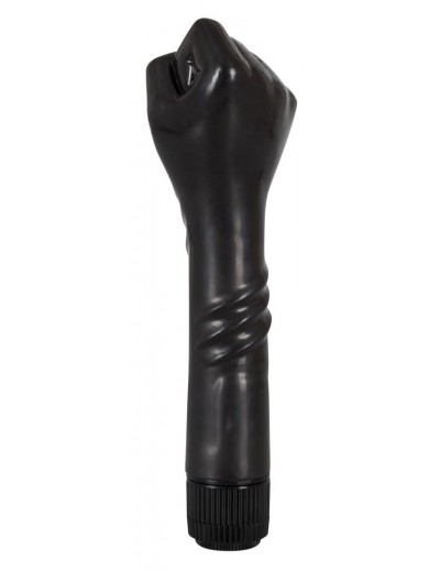 Чёрный вибратор-рука для фистинга The Black Fist Vibrator - 24 см.