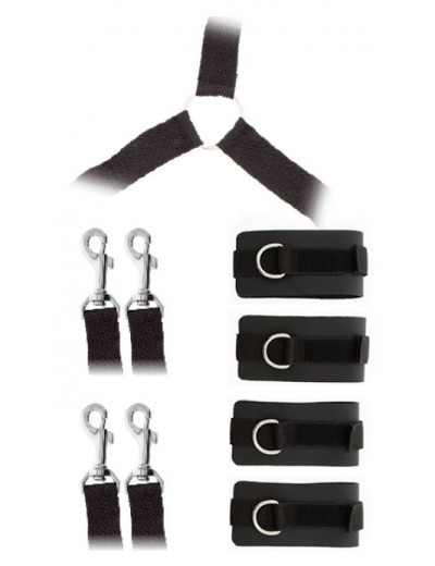 Комплект наручников и поножей LUXURIOUS BED RESTRAINT CUFF SET