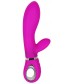 Лиловый вибратор с клиторальным отростком Super Soft Silicone Rabbit Vibrator - 20,2 см.