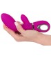 Лиловый вибратор с клиторальным отростком Super Soft Silicone Rabbit Vibrator - 20,2 см.