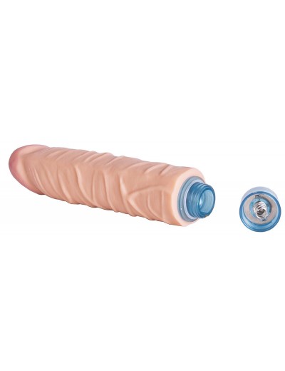 Телесный вибромассажёр Vibro Realistic Cock Dildo - 17,4 см.