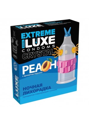 Стимулирующий презерватив  Ночная лихорадка  с ароматом персика - 1 шт.
