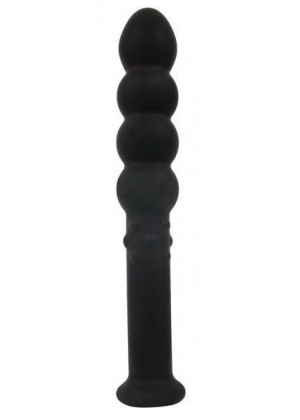 Черный анальный стимулятор-елочка - 20 см.