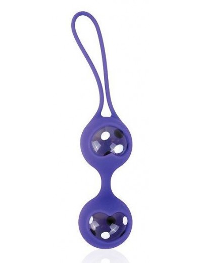 Вагинальные стеклянные шарики в фиолетовой силиконовой оболочке