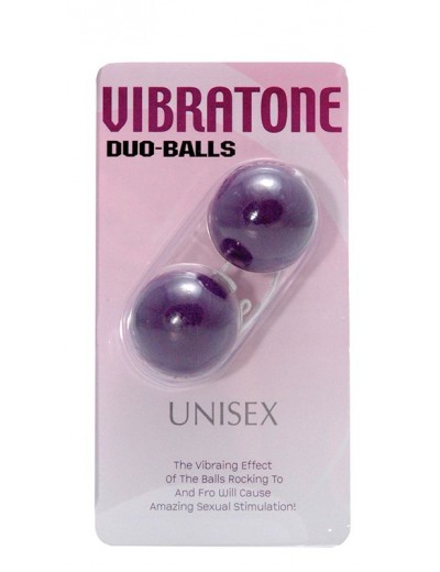 Фиолетовые вагинальные шарики VIBRATONE DUO BALLS PURPLE BLISTERCARD