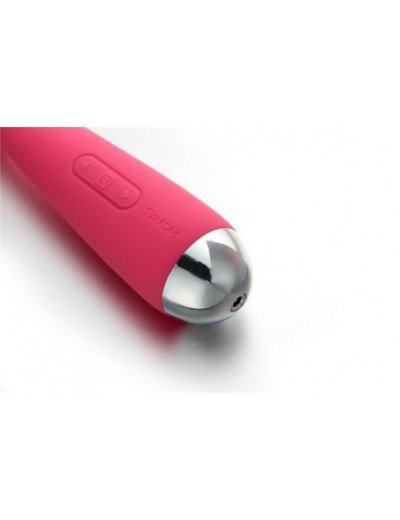 Розовый вибростимулятор Mini Emma с гнущейся головкой-шаром - 16,5 см.