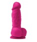Розовый фаллоимитатор на присоске Pleasures 4  - 14,2 см.