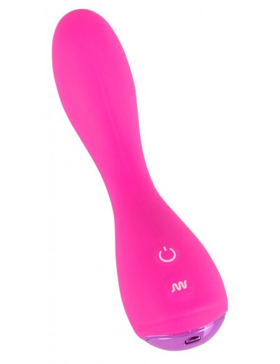 Розовый силиконовый вибратор G-Punkt-Vibrator - 16,7 см.