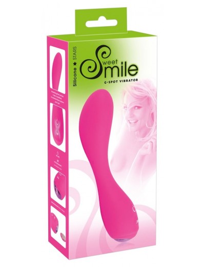 Розовый силиконовый вибратор G-Punkt-Vibrator - 16,7 см.