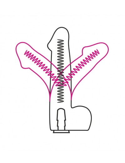 Телесный страпон Harness LESBI с вагинальной пробкой