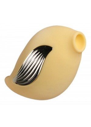 Желтый клиторальный вибростимулятор в форме птички