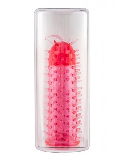 Красная закрытая насадка с шипами разной длины - 12,5 см.