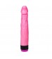 Вибромассажер рельефный розового цвета - 22,5 см.
