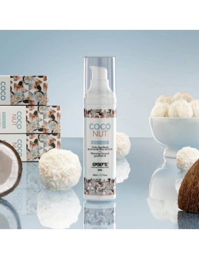 Разогревающее массажное масло с ароматом кокоса Gourmet Coconut - 50 мл.
