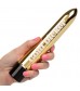 Золотистый классический вибратор Naughty Bits Gold Dicker Personal Vibrator - 19 см.