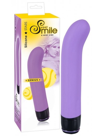 Фиолетовый вибратор G-точки Smile Genius - 20 см.