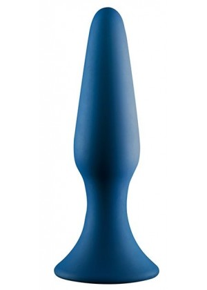 Синяя анальная пробка METAL BALL BUTT PLUG - 15 см.