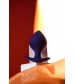 Фиолетовая силиконовая анальная пробка Glob - 10 см.