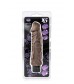 Коричневый вибратор-реалистик Hard On Vibrating 9  Dildo - 22,8 см.