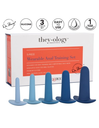 Набор из 5 анальных расширителей They-ology 5-Piece Wearable Anal Training Set