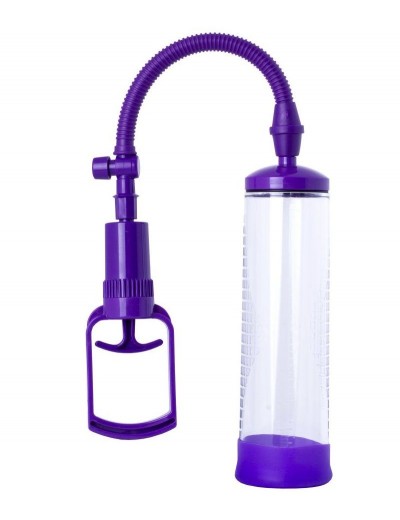 Фиолетовая вакуумная помпа с прозрачной колбой