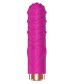 Ярко-розовая рельефная вибропуля Je Taime Silky Touch Vibrator - 9,4 см.