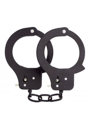 Чёрные наручники из листового металла BONDX METAL CUFFS BLACK