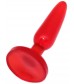 Красная гелевая анальная пробка - 16 см.
