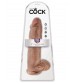 Кофейный фаллоимитатор-гигант 12  Cock with Balls - 30,5 см.