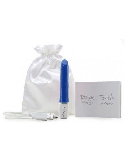 Синий перезаряжаемый вибратор Tango Blue USB rechargeable - 9 см.