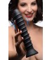 Черный спиралевидный вибромассажер Power Screw 10X Spiral Silicone Vibrator - 20,3 см.