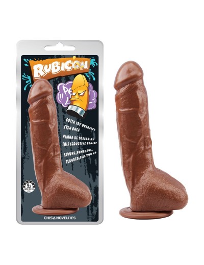 Коричневый фаллоимитатор Brunet Trick Penis - 22,5 см.